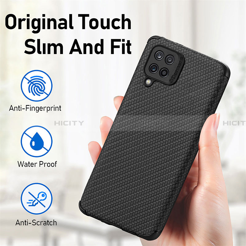 Silikon Hülle Handyhülle Ultra Dünn Schutzhülle Tasche Flexible mit Magnetisch S03D für Samsung Galaxy A22 4G groß