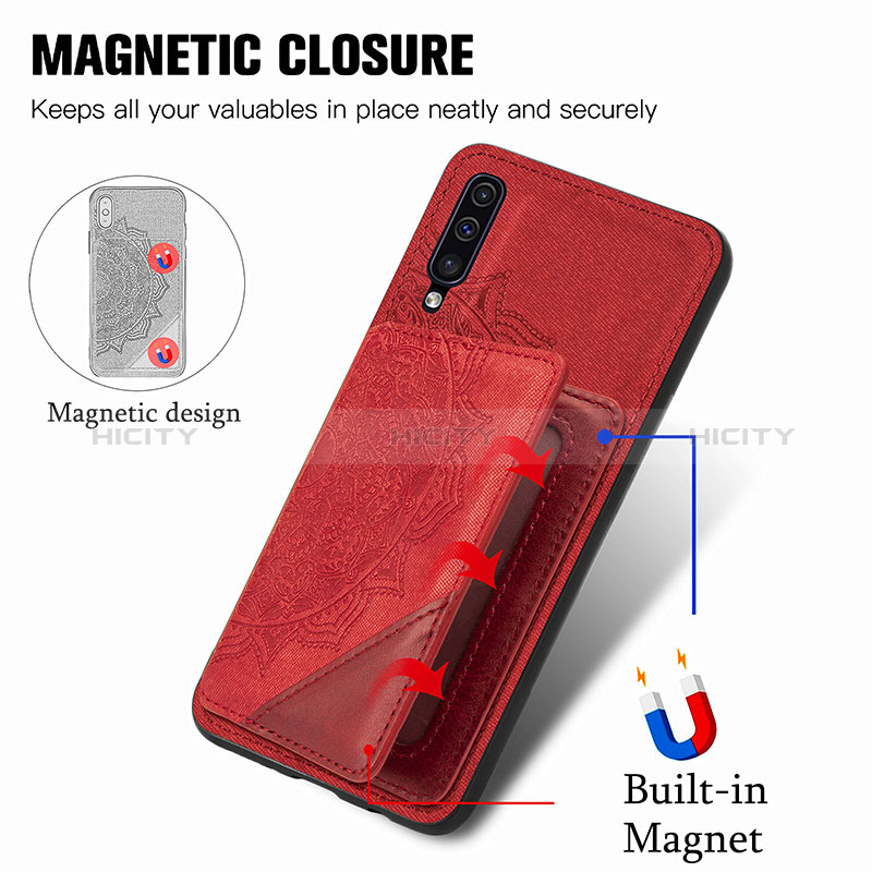 Silikon Hülle Handyhülle Ultra Dünn Schutzhülle Tasche Flexible mit Magnetisch S03D für Samsung Galaxy A30S groß