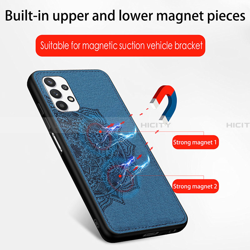 Silikon Hülle Handyhülle Ultra Dünn Schutzhülle Tasche Flexible mit Magnetisch S03D für Samsung Galaxy A32 4G groß