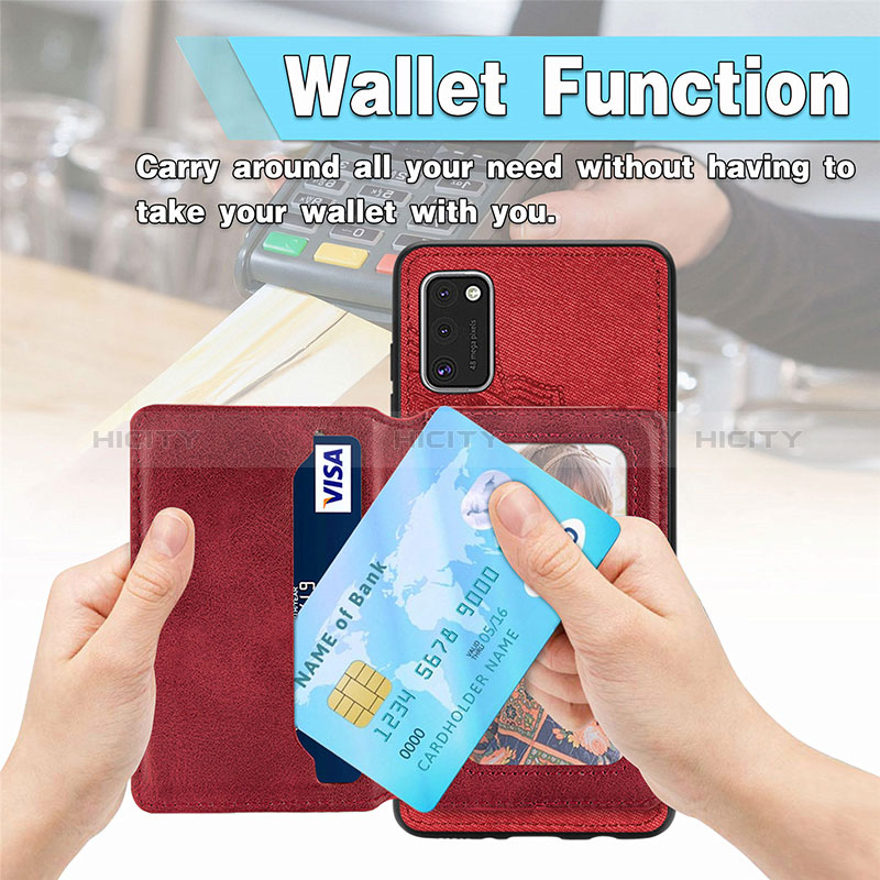 Silikon Hülle Handyhülle Ultra Dünn Schutzhülle Tasche Flexible mit Magnetisch S03D für Samsung Galaxy A41 groß