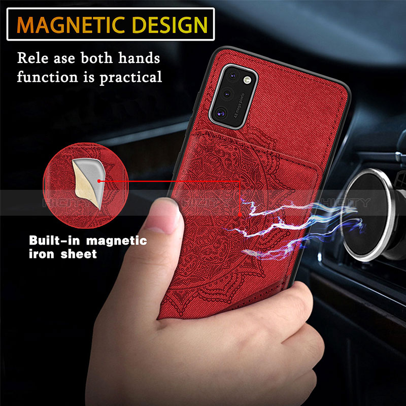 Silikon Hülle Handyhülle Ultra Dünn Schutzhülle Tasche Flexible mit Magnetisch S03D für Samsung Galaxy A41