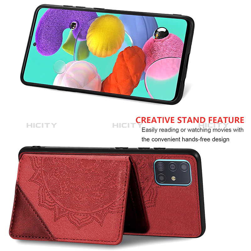 Silikon Hülle Handyhülle Ultra Dünn Schutzhülle Tasche Flexible mit Magnetisch S03D für Samsung Galaxy A51 4G