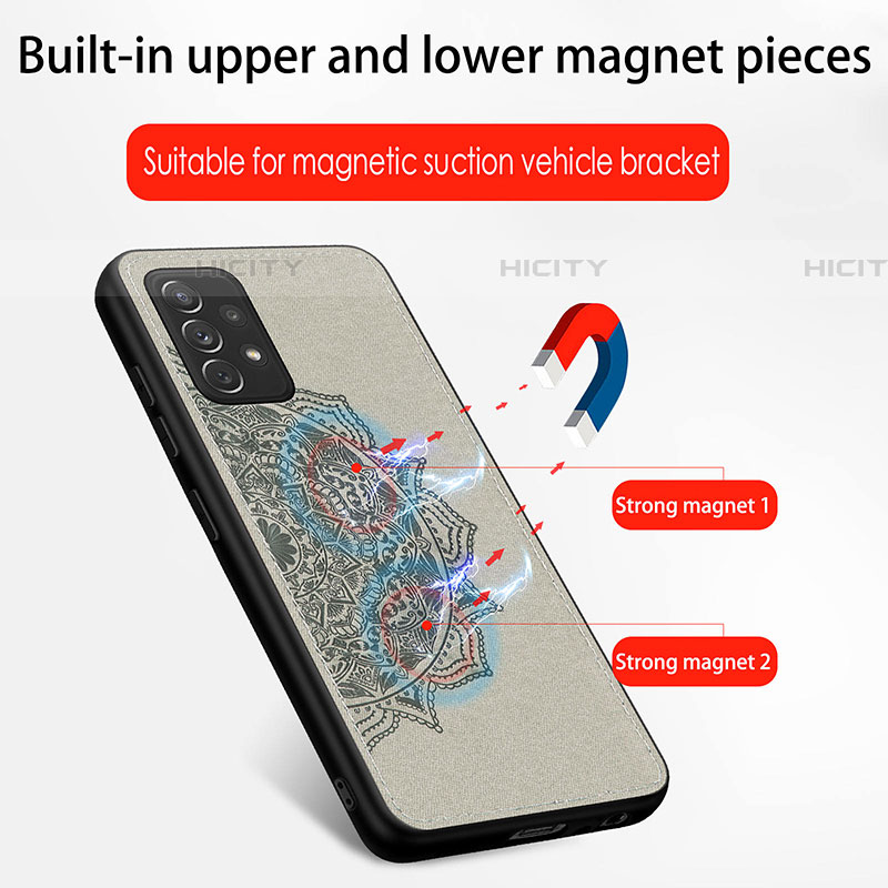 Silikon Hülle Handyhülle Ultra Dünn Schutzhülle Tasche Flexible mit Magnetisch S03D für Samsung Galaxy A52 4G