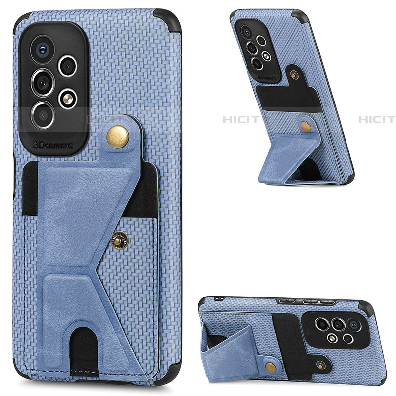 Silikon Hülle Handyhülle Ultra Dünn Schutzhülle Tasche Flexible mit Magnetisch S03D für Samsung Galaxy A53 5G Blau Plus
