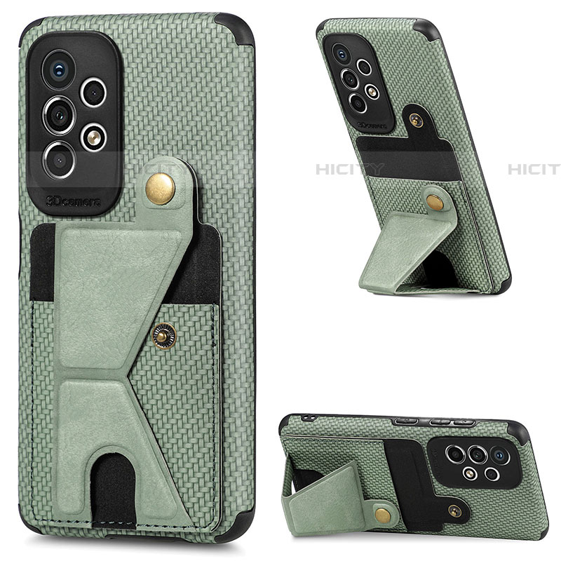 Silikon Hülle Handyhülle Ultra Dünn Schutzhülle Tasche Flexible mit Magnetisch S03D für Samsung Galaxy A53 5G Grün Plus