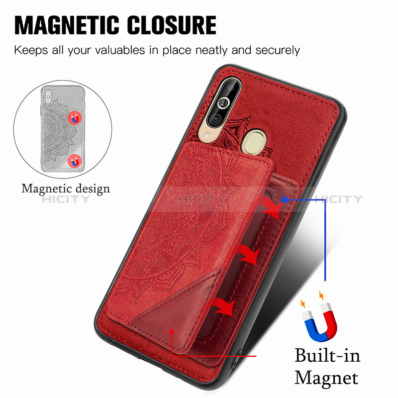 Silikon Hülle Handyhülle Ultra Dünn Schutzhülle Tasche Flexible mit Magnetisch S03D für Samsung Galaxy A60