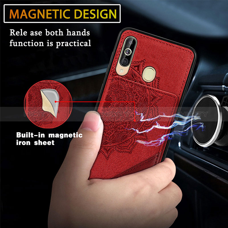 Silikon Hülle Handyhülle Ultra Dünn Schutzhülle Tasche Flexible mit Magnetisch S03D für Samsung Galaxy A60