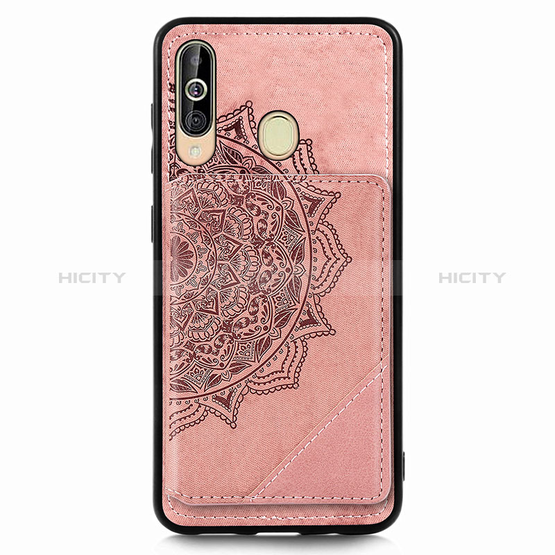 Silikon Hülle Handyhülle Ultra Dünn Schutzhülle Tasche Flexible mit Magnetisch S03D für Samsung Galaxy A60 Rosegold