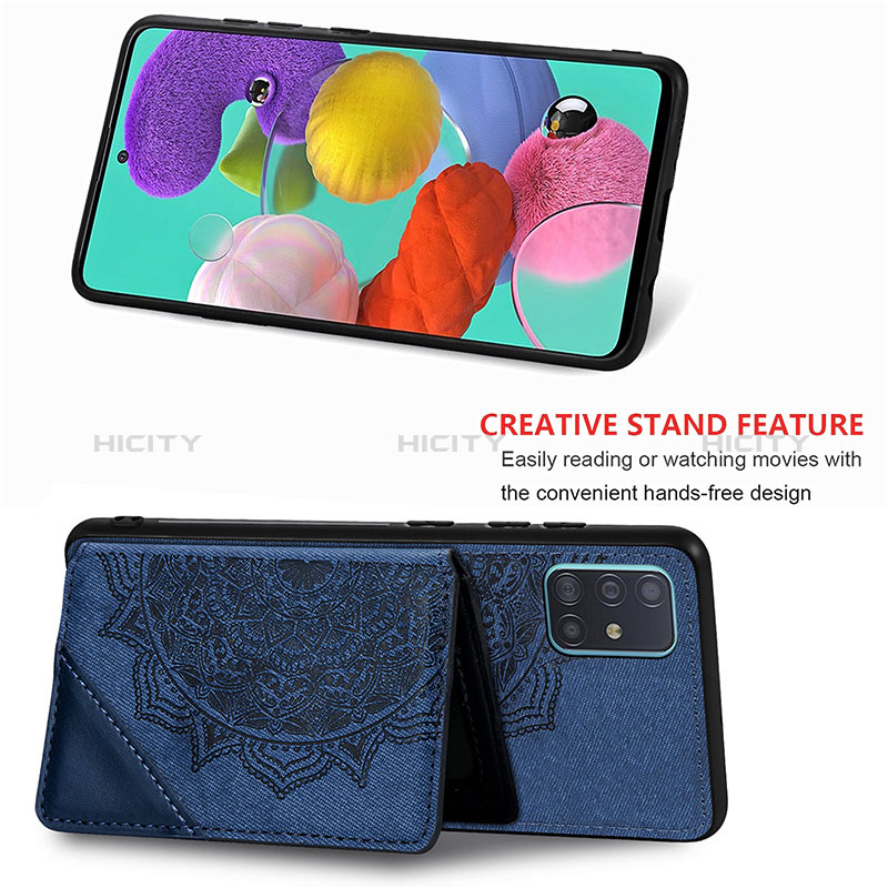 Silikon Hülle Handyhülle Ultra Dünn Schutzhülle Tasche Flexible mit Magnetisch S03D für Samsung Galaxy A71 4G A715 groß