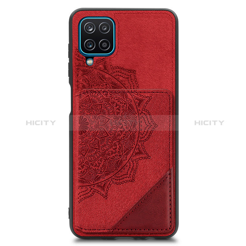 Silikon Hülle Handyhülle Ultra Dünn Schutzhülle Tasche Flexible mit Magnetisch S03D für Samsung Galaxy F12 Rot