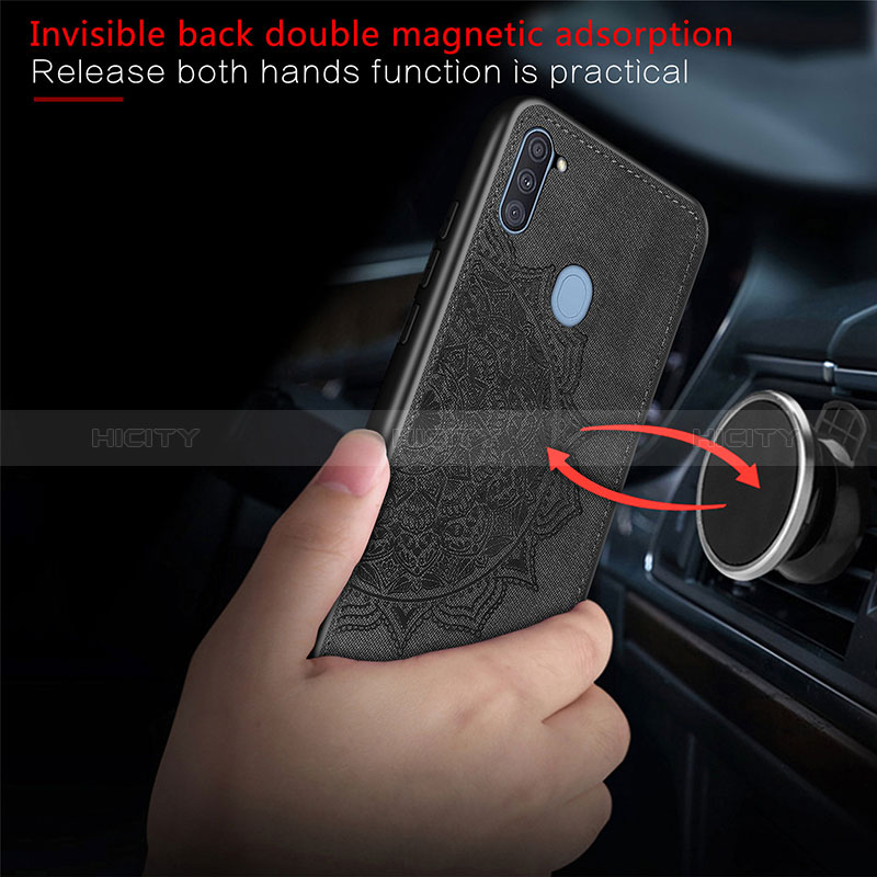 Silikon Hülle Handyhülle Ultra Dünn Schutzhülle Tasche Flexible mit Magnetisch S03D für Samsung Galaxy M11