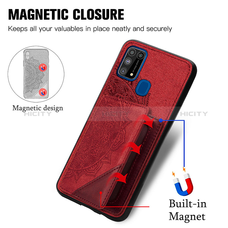 Silikon Hülle Handyhülle Ultra Dünn Schutzhülle Tasche Flexible mit Magnetisch S03D für Samsung Galaxy M31