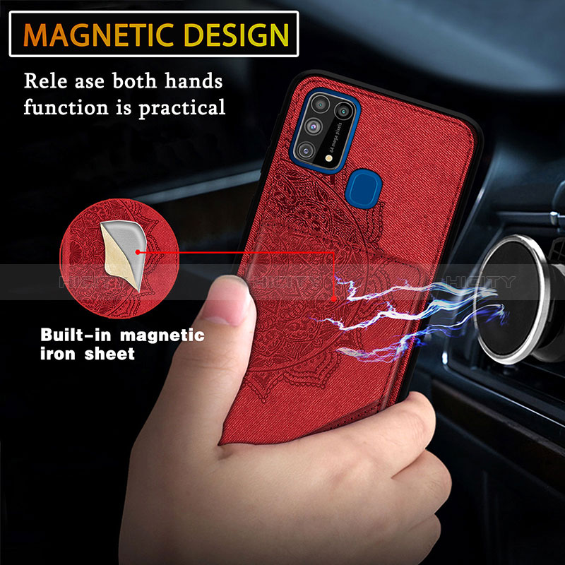 Silikon Hülle Handyhülle Ultra Dünn Schutzhülle Tasche Flexible mit Magnetisch S03D für Samsung Galaxy M31