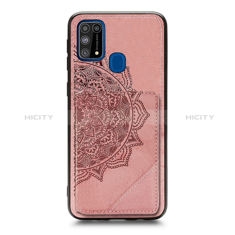 Silikon Hülle Handyhülle Ultra Dünn Schutzhülle Tasche Flexible mit Magnetisch S03D für Samsung Galaxy M31 Rosegold