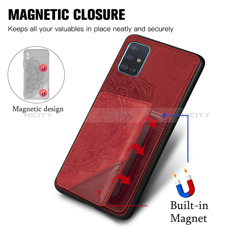 Silikon Hülle Handyhülle Ultra Dünn Schutzhülle Tasche Flexible mit Magnetisch S03D für Samsung Galaxy M40S