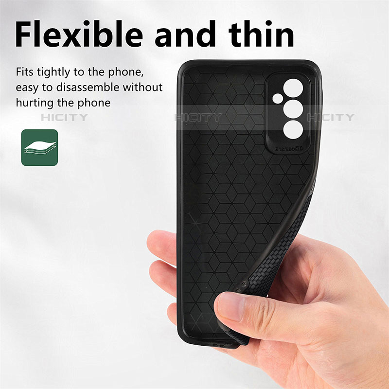 Silikon Hülle Handyhülle Ultra Dünn Schutzhülle Tasche Flexible mit Magnetisch S03D für Samsung Galaxy M52 5G groß