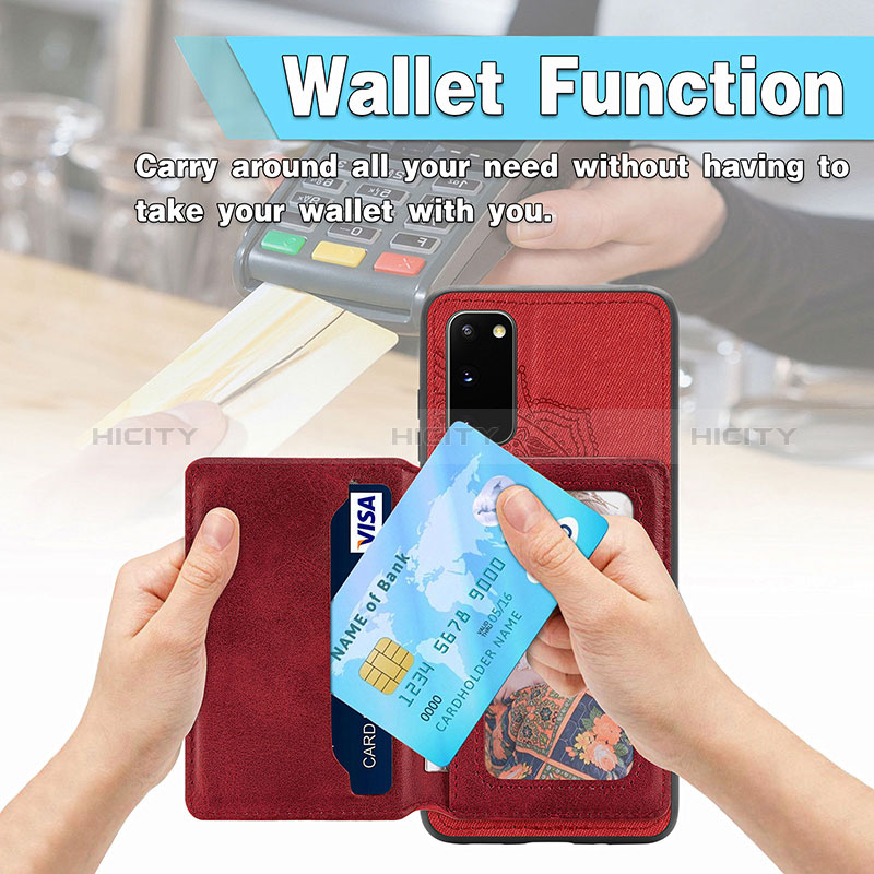 Silikon Hülle Handyhülle Ultra Dünn Schutzhülle Tasche Flexible mit Magnetisch S03D für Samsung Galaxy S20