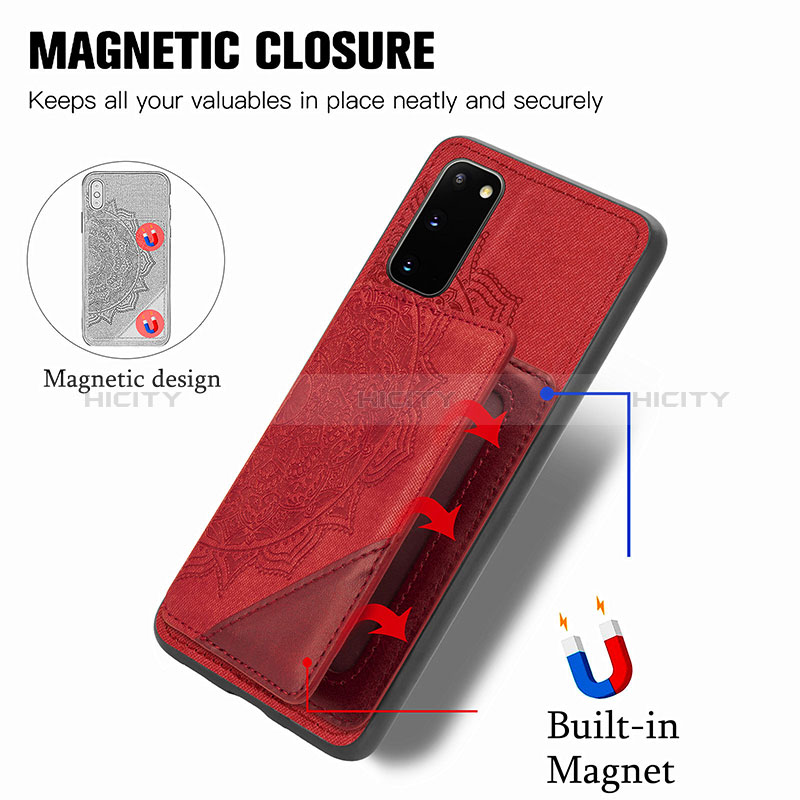 Silikon Hülle Handyhülle Ultra Dünn Schutzhülle Tasche Flexible mit Magnetisch S03D für Samsung Galaxy S20 groß