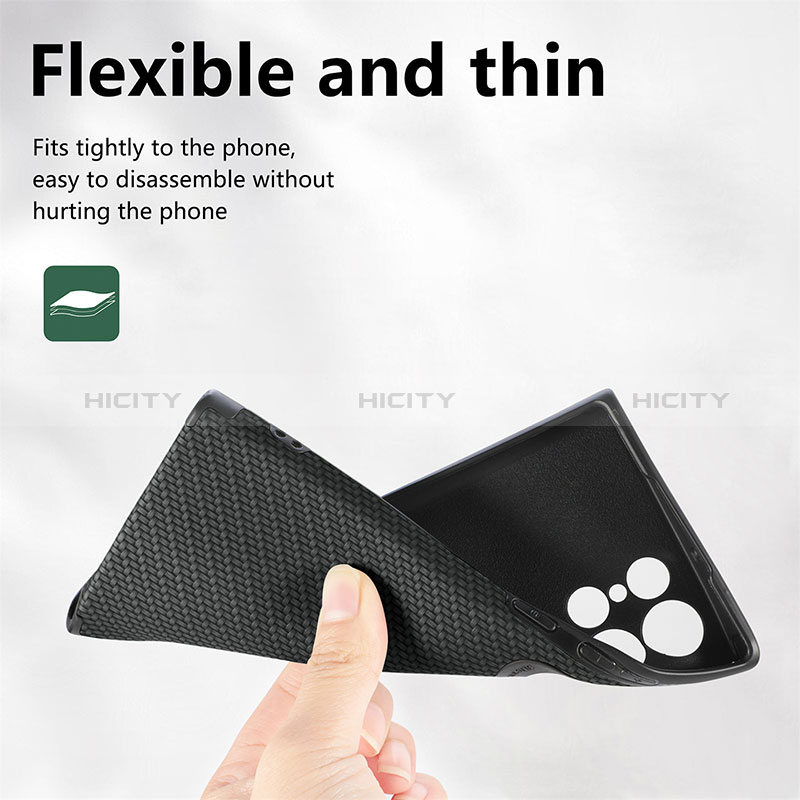 Silikon Hülle Handyhülle Ultra Dünn Schutzhülle Tasche Flexible mit Magnetisch S03D für Samsung Galaxy S24 Ultra 5G