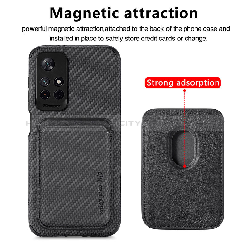 Silikon Hülle Handyhülle Ultra Dünn Schutzhülle Tasche Flexible mit Magnetisch S03D für Xiaomi Poco M4 Pro 5G