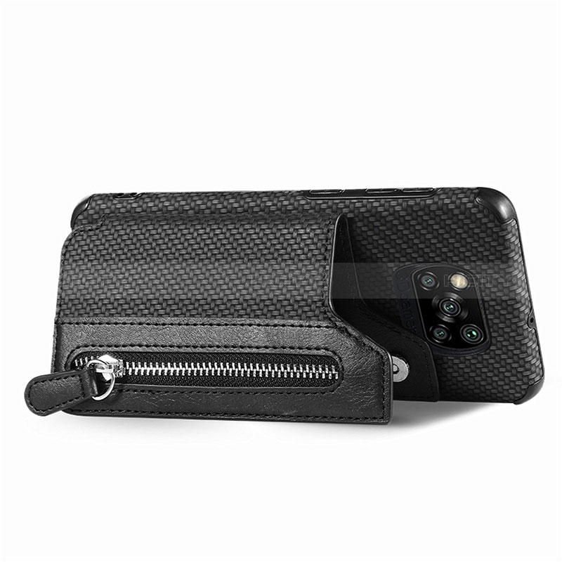 Silikon Hülle Handyhülle Ultra Dünn Schutzhülle Tasche Flexible mit Magnetisch S03D für Xiaomi Poco X3 groß