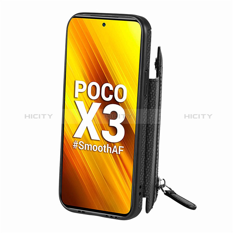 Silikon Hülle Handyhülle Ultra Dünn Schutzhülle Tasche Flexible mit Magnetisch S03D für Xiaomi Poco X3 groß