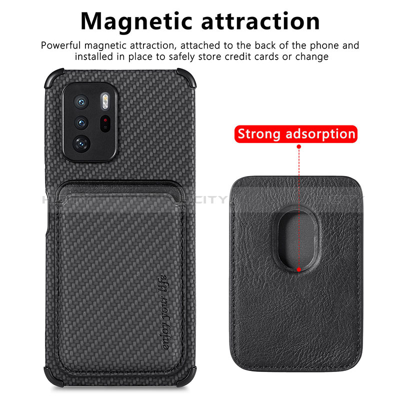 Silikon Hülle Handyhülle Ultra Dünn Schutzhülle Tasche Flexible mit Magnetisch S03D für Xiaomi Poco X3 GT 5G groß