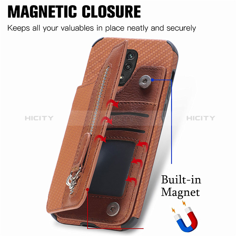 Silikon Hülle Handyhülle Ultra Dünn Schutzhülle Tasche Flexible mit Magnetisch S03D für Xiaomi Redmi Note 9S