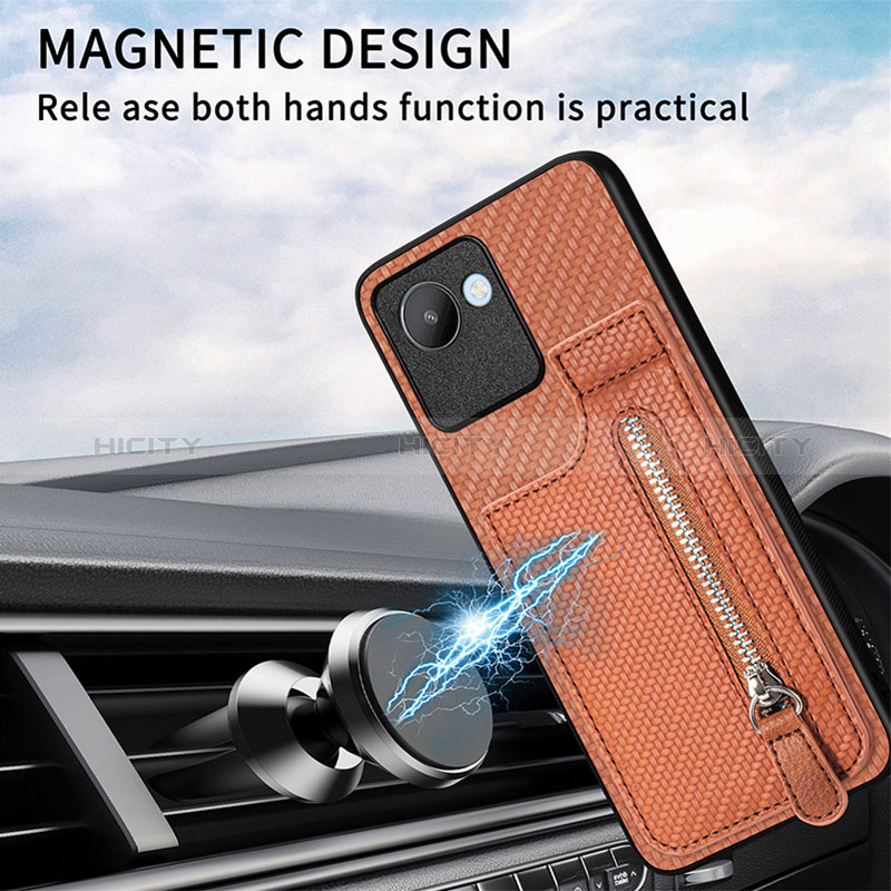 Silikon Hülle Handyhülle Ultra Dünn Schutzhülle Tasche Flexible mit Magnetisch S04D für Realme C30