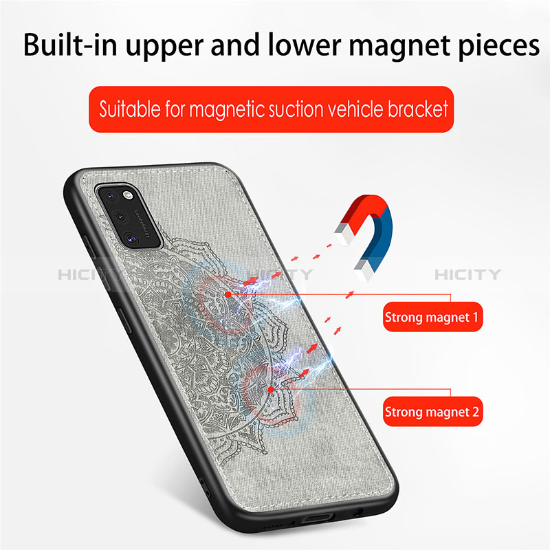 Silikon Hülle Handyhülle Ultra Dünn Schutzhülle Tasche Flexible mit Magnetisch S04D für Samsung Galaxy A41