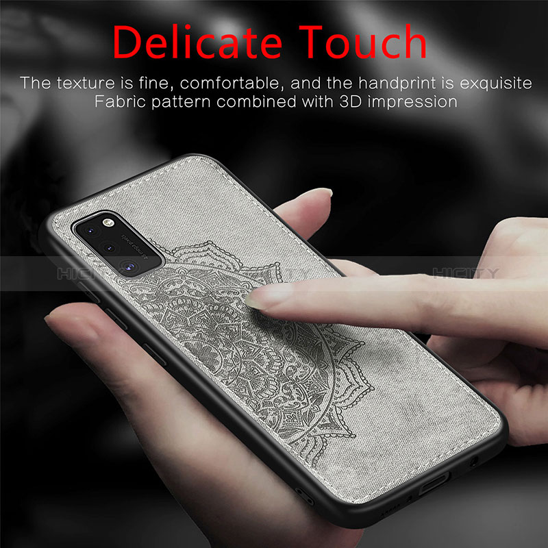 Silikon Hülle Handyhülle Ultra Dünn Schutzhülle Tasche Flexible mit Magnetisch S04D für Samsung Galaxy A41 groß