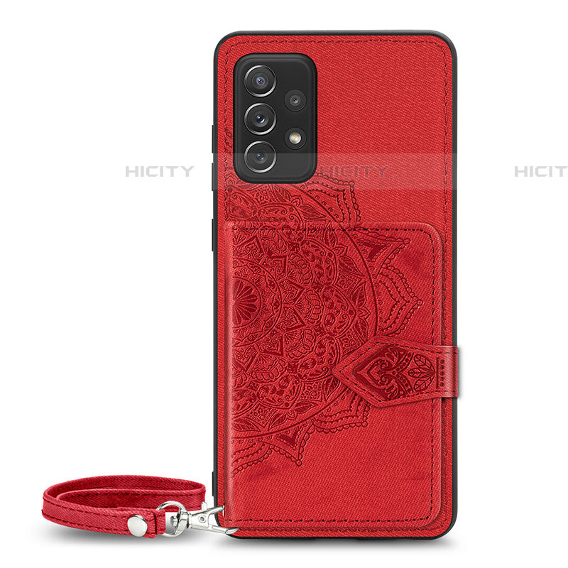 Silikon Hülle Handyhülle Ultra Dünn Schutzhülle Tasche Flexible mit Magnetisch S04D für Samsung Galaxy A52 5G groß