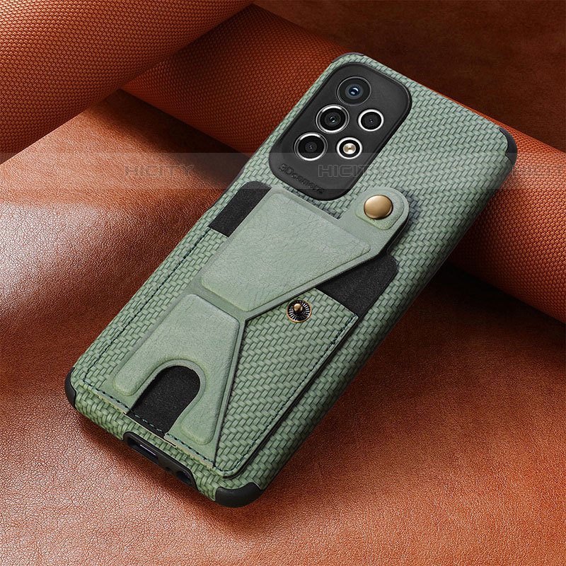 Silikon Hülle Handyhülle Ultra Dünn Schutzhülle Tasche Flexible mit Magnetisch S04D für Samsung Galaxy A53 5G Grün Plus