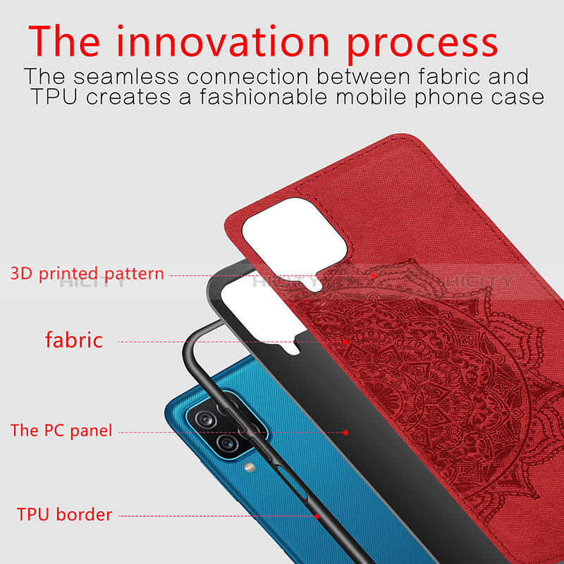 Silikon Hülle Handyhülle Ultra Dünn Schutzhülle Tasche Flexible mit Magnetisch S04D für Samsung Galaxy F12