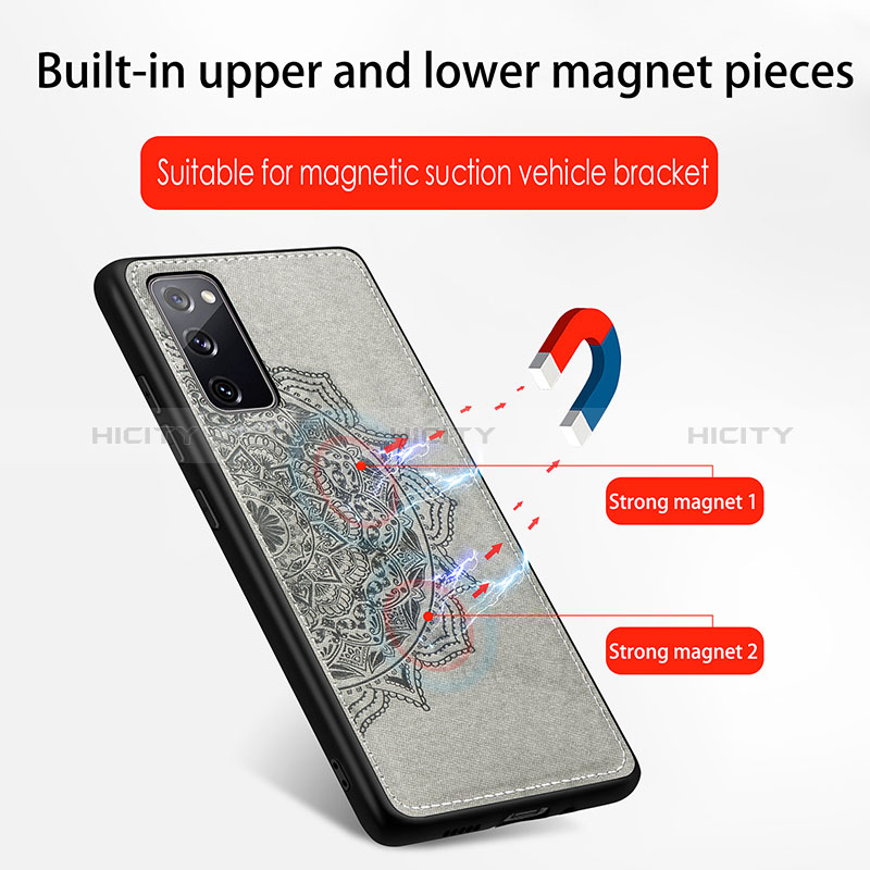 Silikon Hülle Handyhülle Ultra Dünn Schutzhülle Tasche Flexible mit Magnetisch S04D für Samsung Galaxy S20 FE 5G