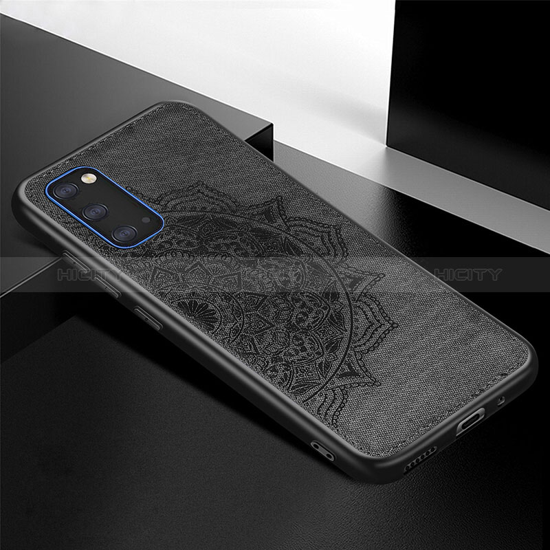 Silikon Hülle Handyhülle Ultra Dünn Schutzhülle Tasche Flexible mit Magnetisch S04D für Samsung Galaxy S20 Schwarz