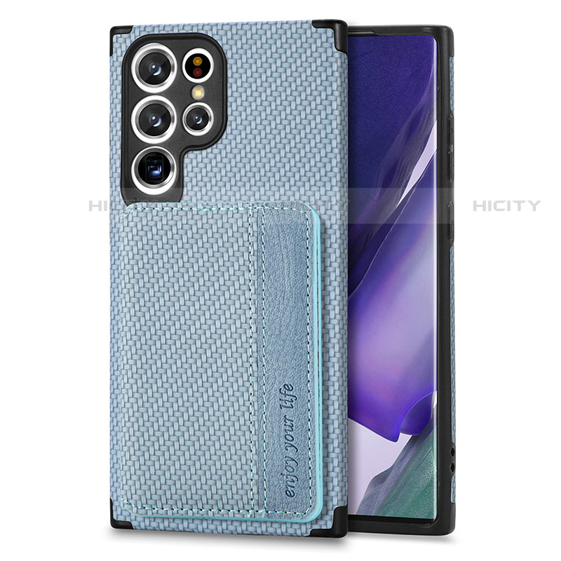 Silikon Hülle Handyhülle Ultra Dünn Schutzhülle Tasche Flexible mit Magnetisch S04D für Samsung Galaxy S21 Ultra 5G