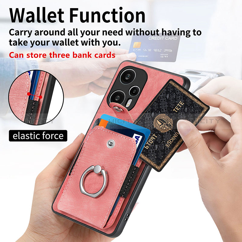 Silikon Hülle Handyhülle Ultra Dünn Schutzhülle Tasche Flexible mit Magnetisch S04D für Xiaomi Poco F5 5G groß