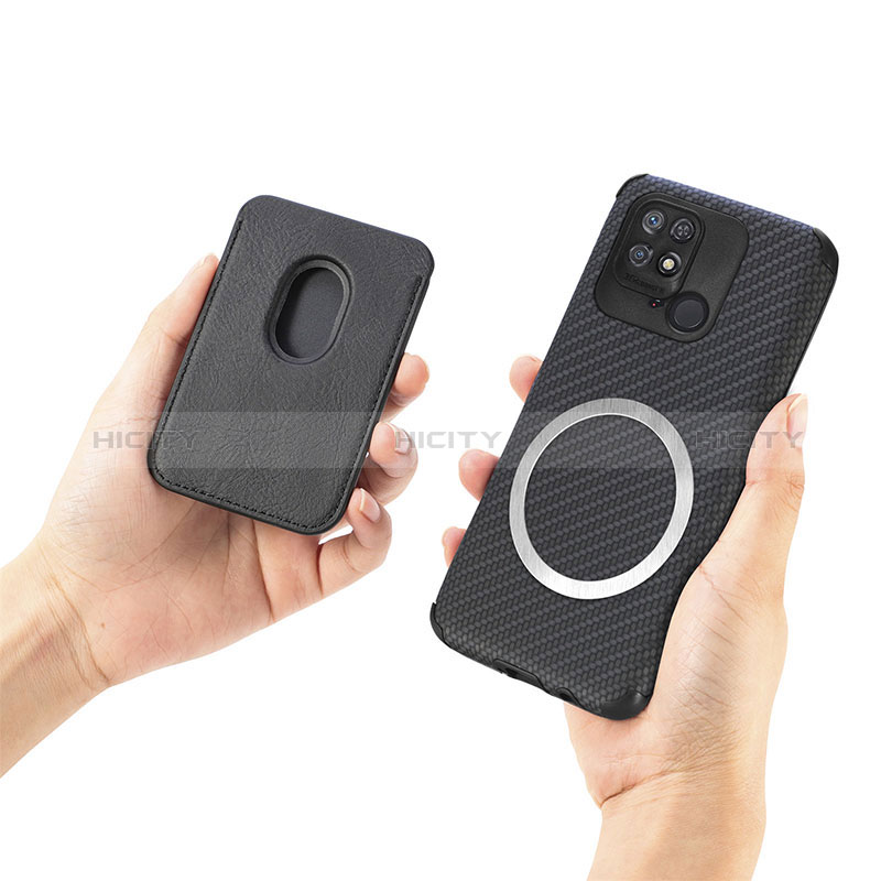 Silikon Hülle Handyhülle Ultra Dünn Schutzhülle Tasche Flexible mit Magnetisch S04D für Xiaomi Redmi 10 India groß