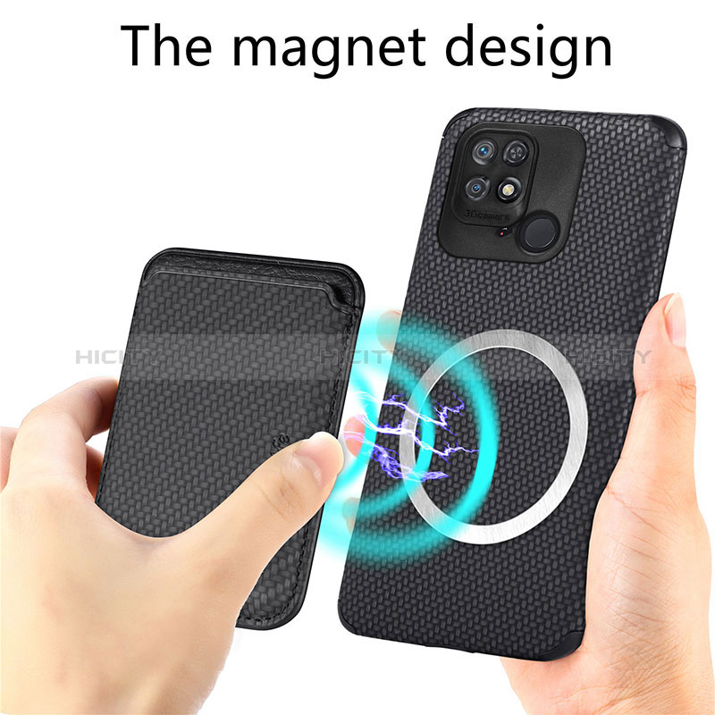 Silikon Hülle Handyhülle Ultra Dünn Schutzhülle Tasche Flexible mit Magnetisch S04D für Xiaomi Redmi 10C 4G