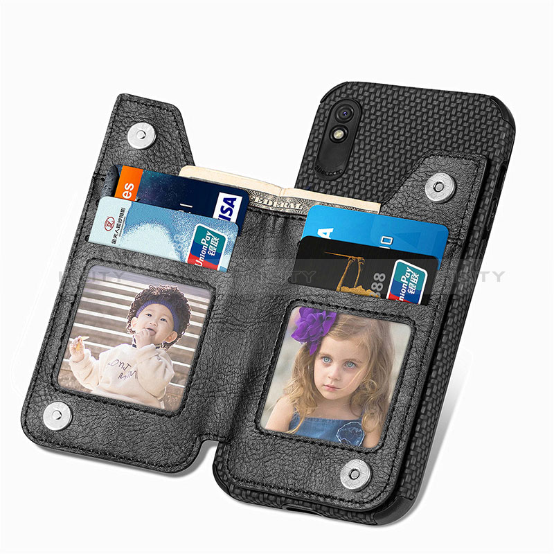 Silikon Hülle Handyhülle Ultra Dünn Schutzhülle Tasche Flexible mit Magnetisch S04D für Xiaomi Redmi 9i groß