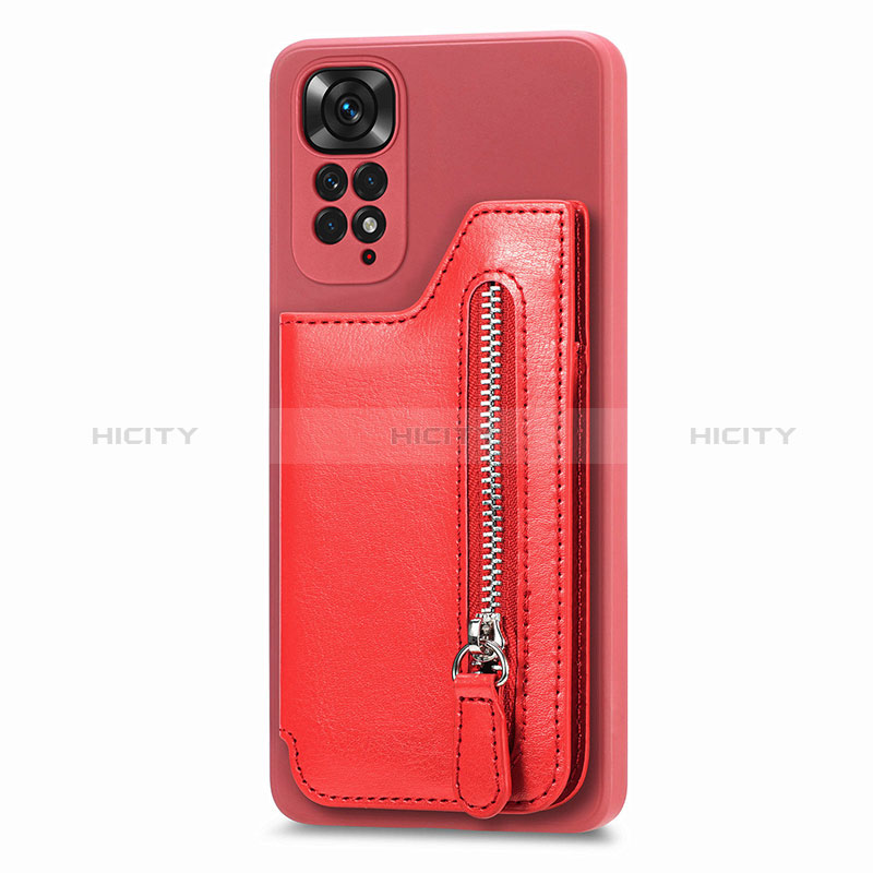 Silikon Hülle Handyhülle Ultra Dünn Schutzhülle Tasche Flexible mit Magnetisch S04D für Xiaomi Redmi Note 11 4G (2022) Rot