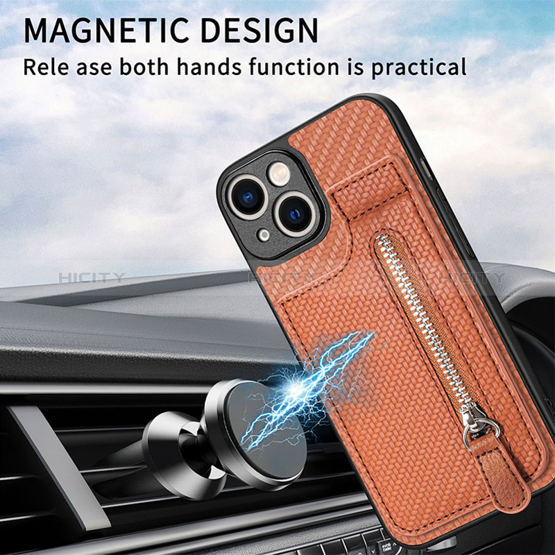 Silikon Hülle Handyhülle Ultra Dünn Schutzhülle Tasche Flexible mit Magnetisch S05D für Apple iPhone 14 Plus