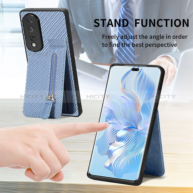 Silikon Hülle Handyhülle Ultra Dünn Schutzhülle Tasche Flexible mit Magnetisch S05D für Huawei Honor 80 Pro 5G groß