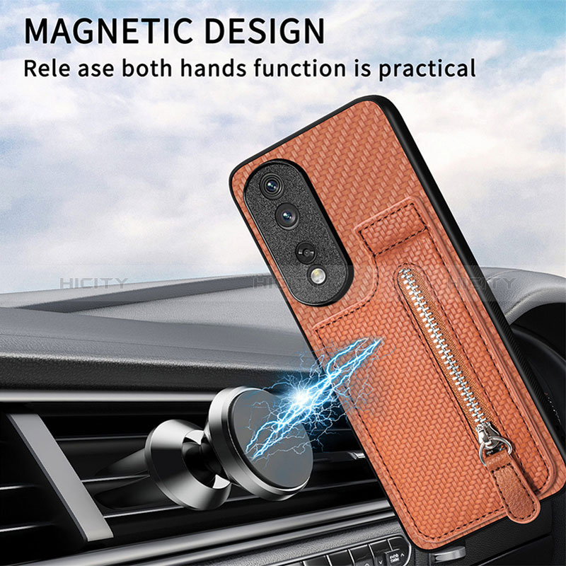 Silikon Hülle Handyhülle Ultra Dünn Schutzhülle Tasche Flexible mit Magnetisch S05D für Huawei Honor 80 Pro Flat 5G