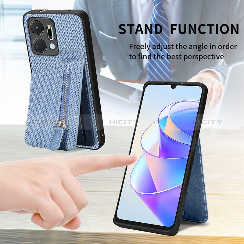 Silikon Hülle Handyhülle Ultra Dünn Schutzhülle Tasche Flexible mit Magnetisch S05D für Huawei Honor X7a