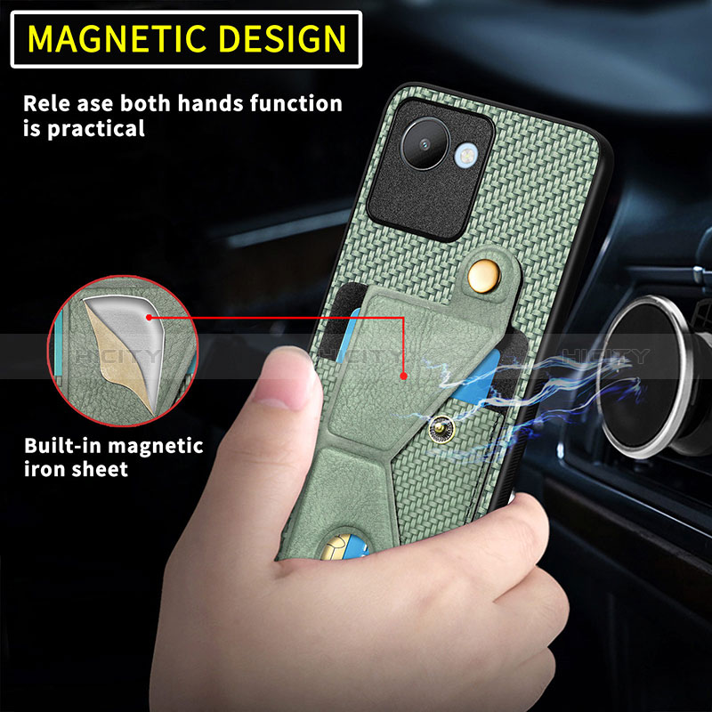 Silikon Hülle Handyhülle Ultra Dünn Schutzhülle Tasche Flexible mit Magnetisch S05D für Realme Narzo 50i Prime groß