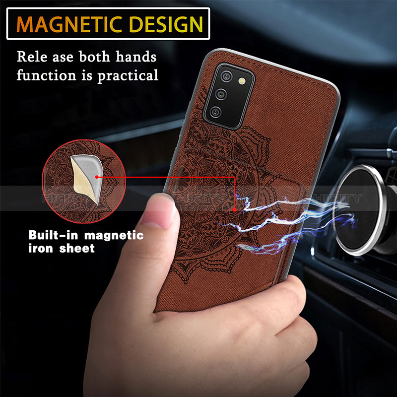 Silikon Hülle Handyhülle Ultra Dünn Schutzhülle Tasche Flexible mit Magnetisch S05D für Samsung Galaxy A02s