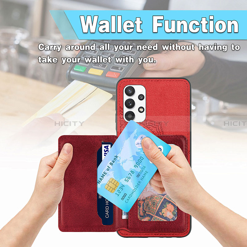 Silikon Hülle Handyhülle Ultra Dünn Schutzhülle Tasche Flexible mit Magnetisch S05D für Samsung Galaxy A32 4G groß