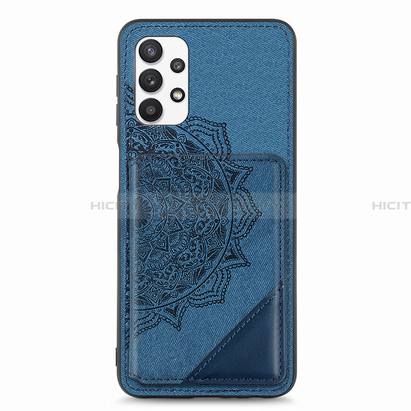 Silikon Hülle Handyhülle Ultra Dünn Schutzhülle Tasche Flexible mit Magnetisch S05D für Samsung Galaxy A32 4G Blau